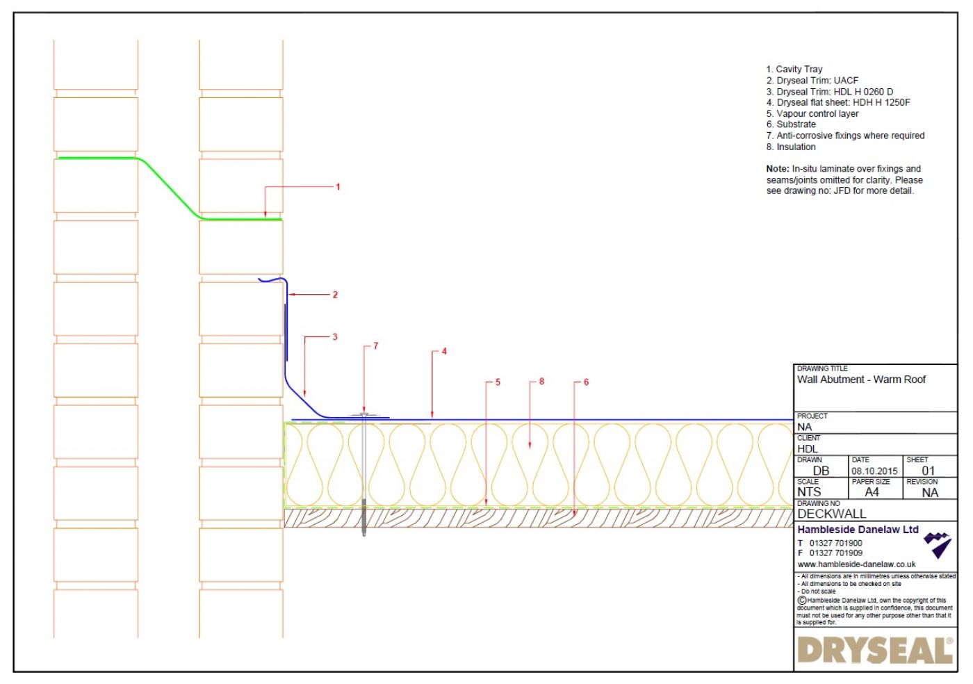 DECKWALL-Wall Abutment-Warm Roof