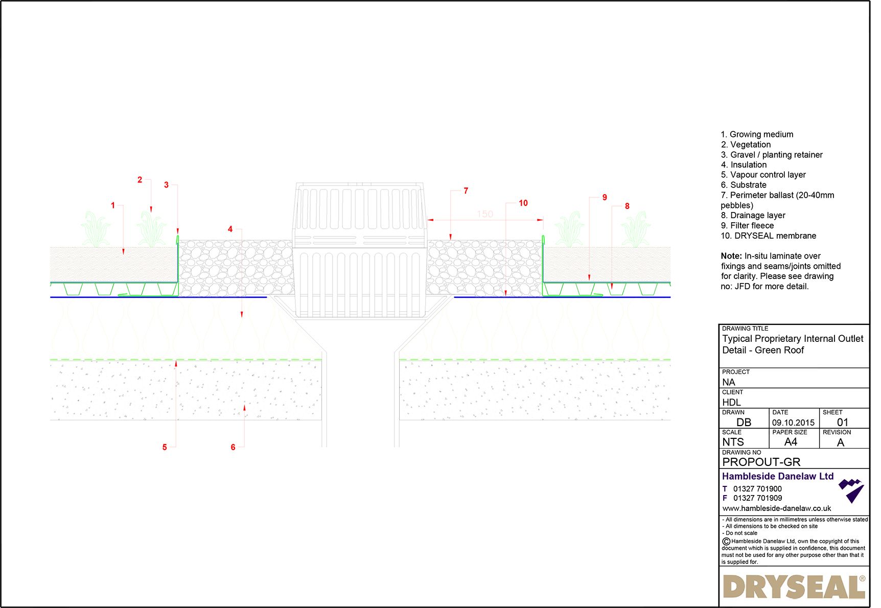 Dryseal Drawing Proprietary Flanged Outlet