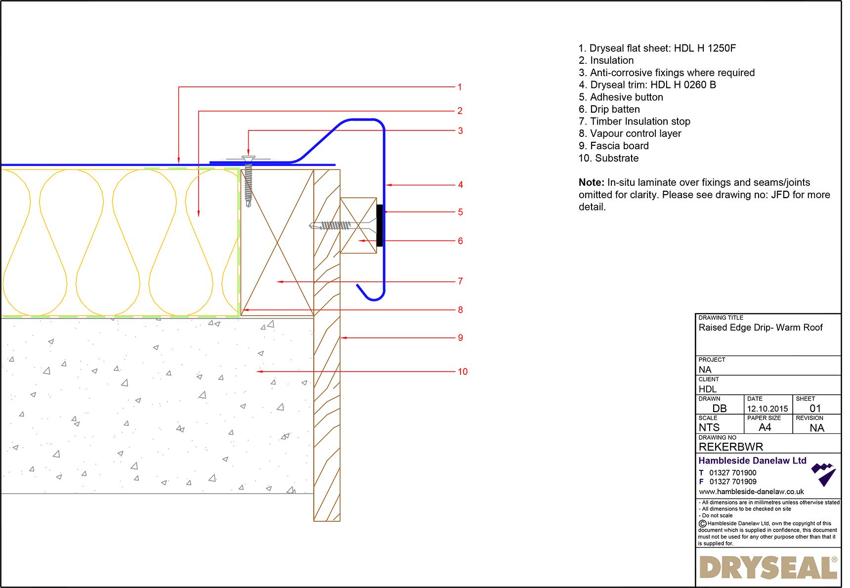 Dryseal Drawing Raised Edge Drip