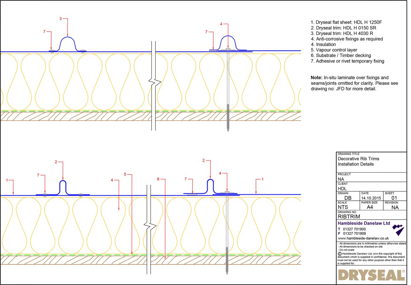 Dryseal Drawing Decorative Rib Trims