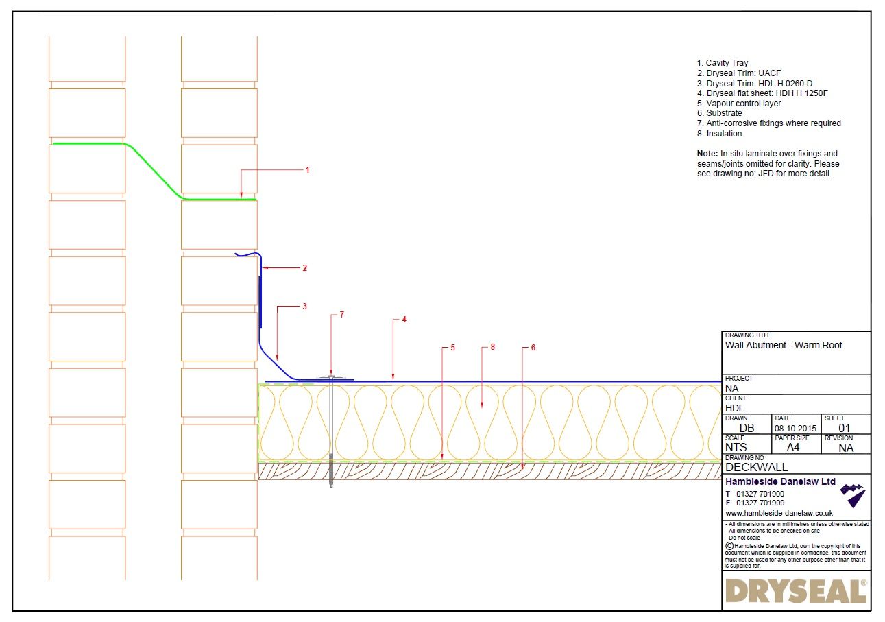 DECKWALL-Wall Abutment-Warm Roof