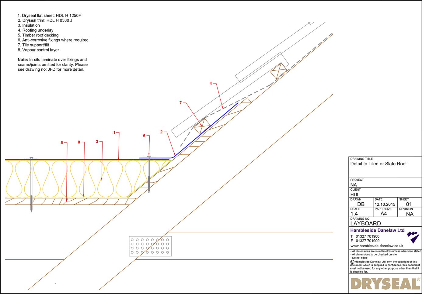 Dryseal Drawing Layboard Detail