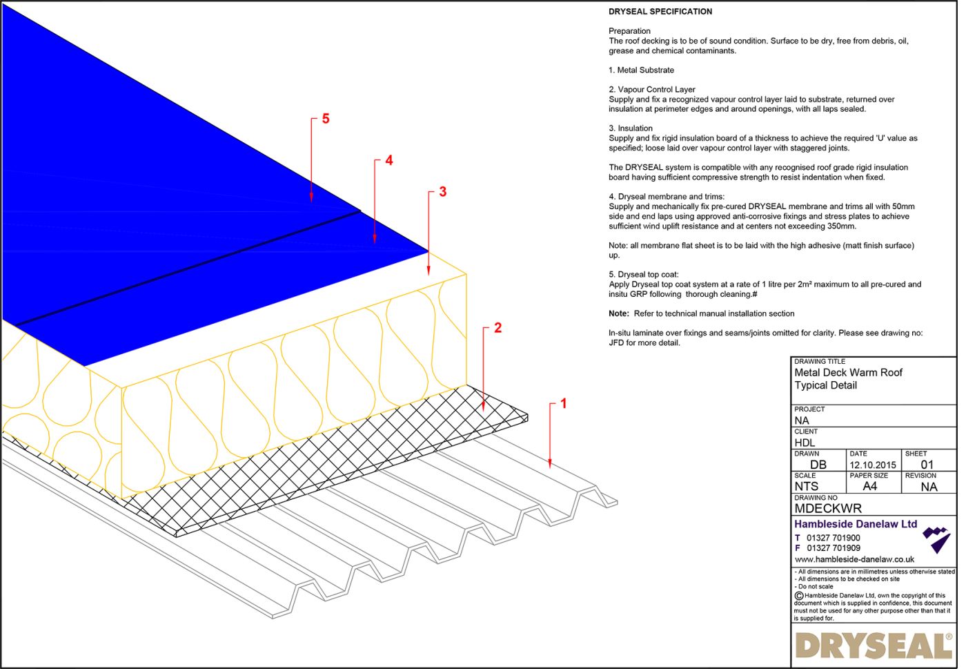 Dryseal Drawing Metal Deck Warm Roof